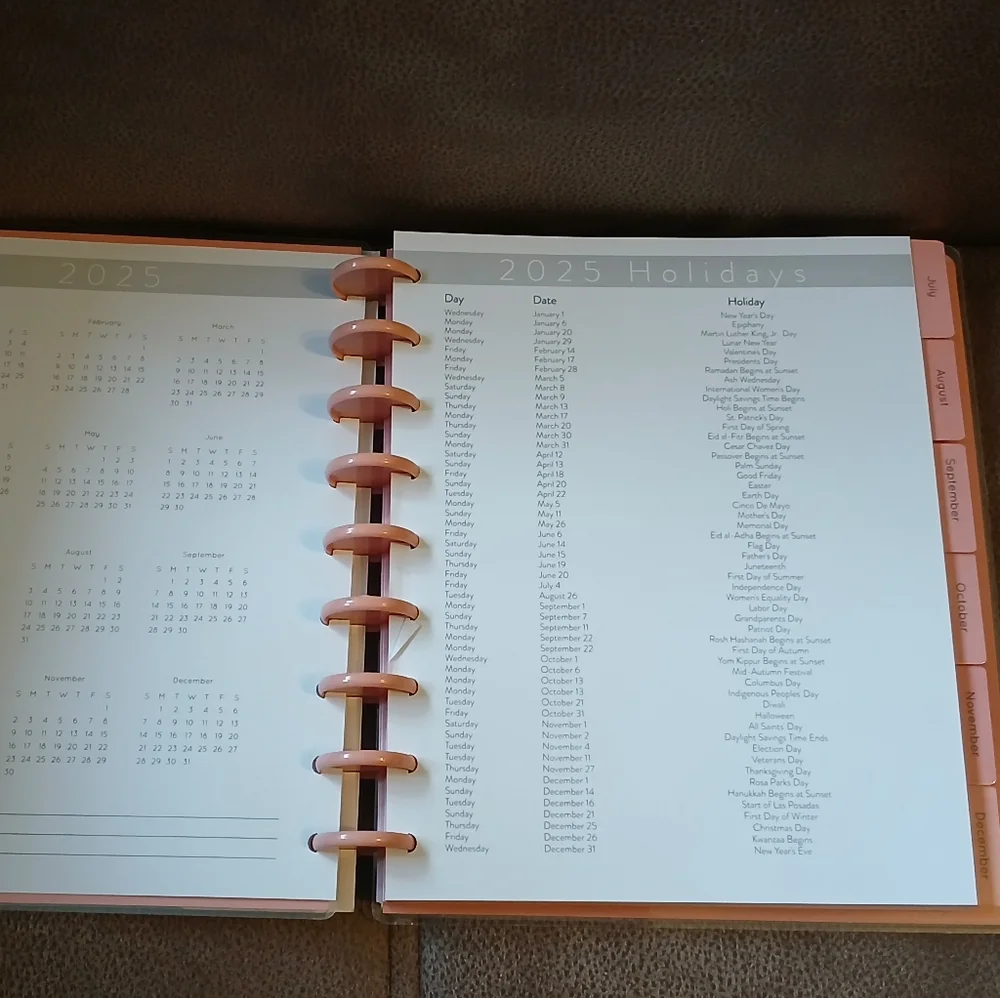 Pen + Gear 12 month disc-bound planner 2024 to 2025